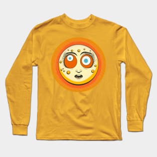 Crazy Moon Face Long Sleeve T-Shirt